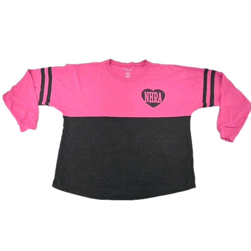 Boxercraft NHRA Hot Rod Diva Shirt Womens XL Pink Gray Drag Racing‎ Jersey